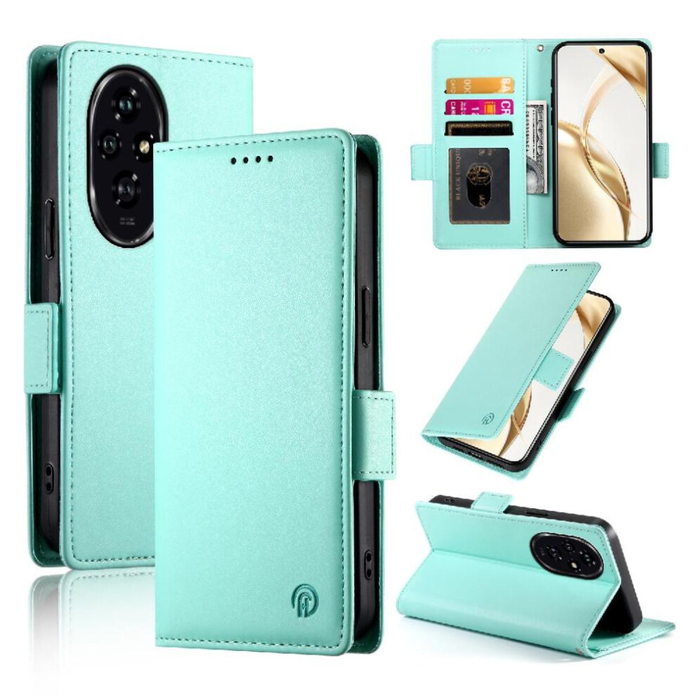 (Green) Flip Case For Honor 200 Business Wallet Card Slots Daily Use Flip Green 764563588589
