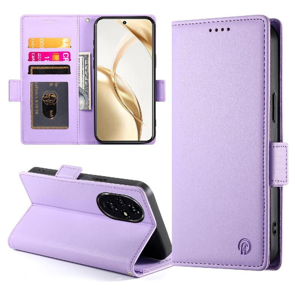 (Purple) Flip Case For Honor 200 Business Wallet Card Slots Daily Use Flip Purple 764563588602