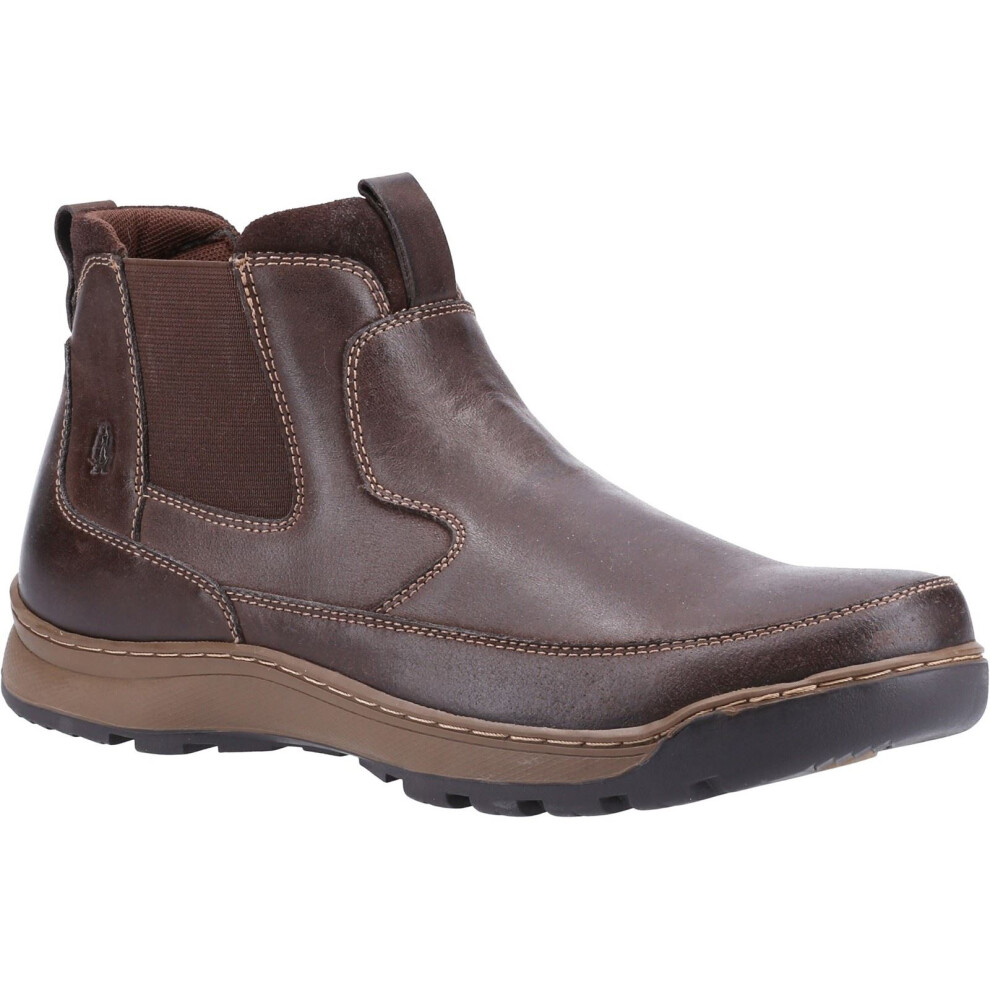 (Brown, 11 (Adults')) Hush Puppies Gavin Leather Men's Brown Boots