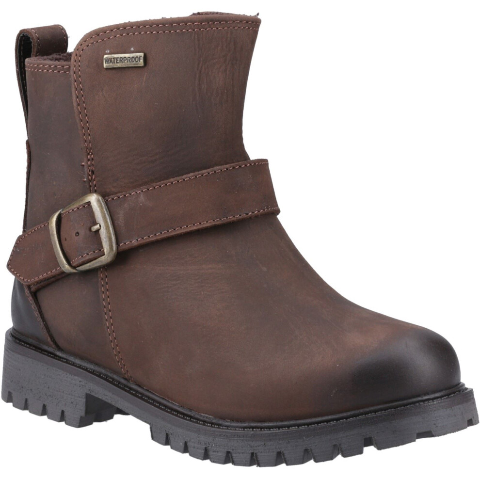 (Brown, 5 (Adults')) Hush Puppies Wakely Leather Women's Brown Boots