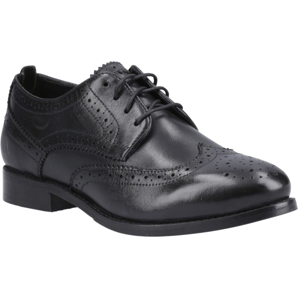 Hush Puppies (Black, 6 (Adults')) Natalia Leather Women's Black/Black Brogues Shoes