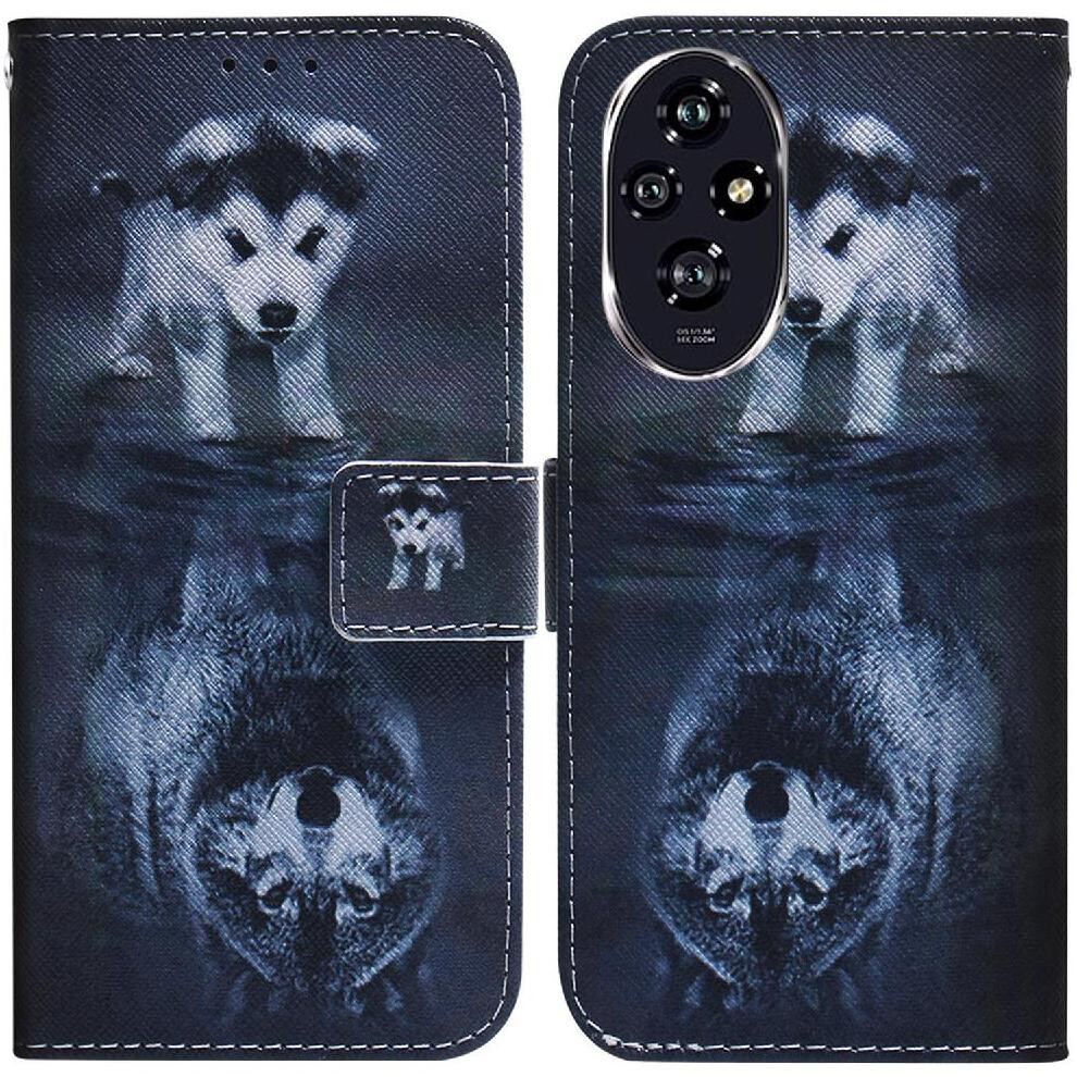 (C7 ) Flip Case For Honor 200 5G Wallet Magnetic Closure Pu Leather Painted Card Slots 764563588893