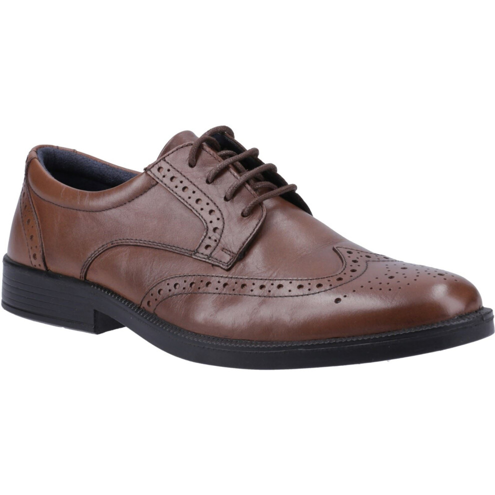 Hush Puppies (Brown, 10 (Adults')) Nolan Leather Men's Tan Brogues Shoes