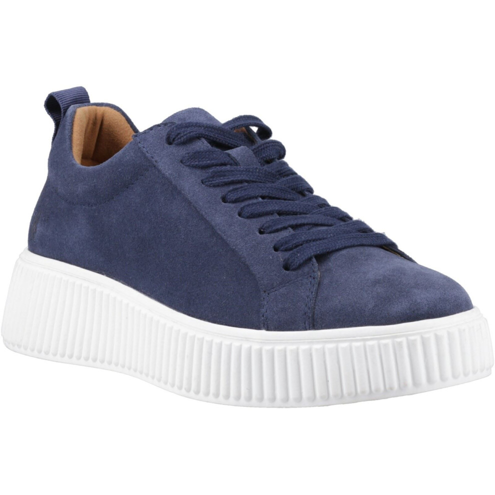 (Blue, 5 (Adults')) Hush Puppies Harlow Suede Suede Women's Indigo Trainers