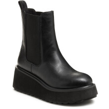 (Black, 4 (Adults')) Rocket Dog Heyday Polyurethane Women's Black Flat Chelsea Boots