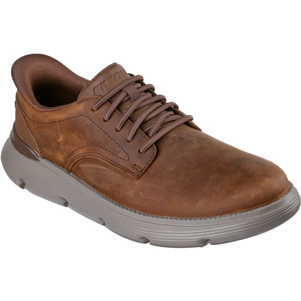 Skechers (Brown, 12 (Adults')) Garza Duran Leather Men's Dark Brown Lace-Up Shoes