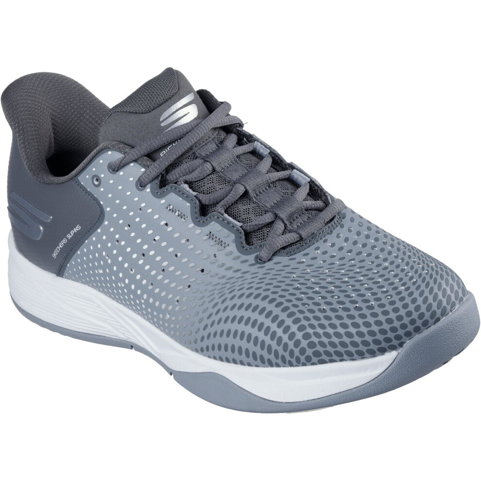 (Grey, 6 (Adults')) Skechers Performance Slip-ins Relaxed Fit Viper Court Reload Polyurethane Men's Grey/Charcoal Trainers