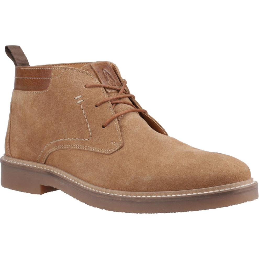 (Brown, 8 (Adults')) Hush Puppies Gideon Suede Men's Tan Ankle Boots