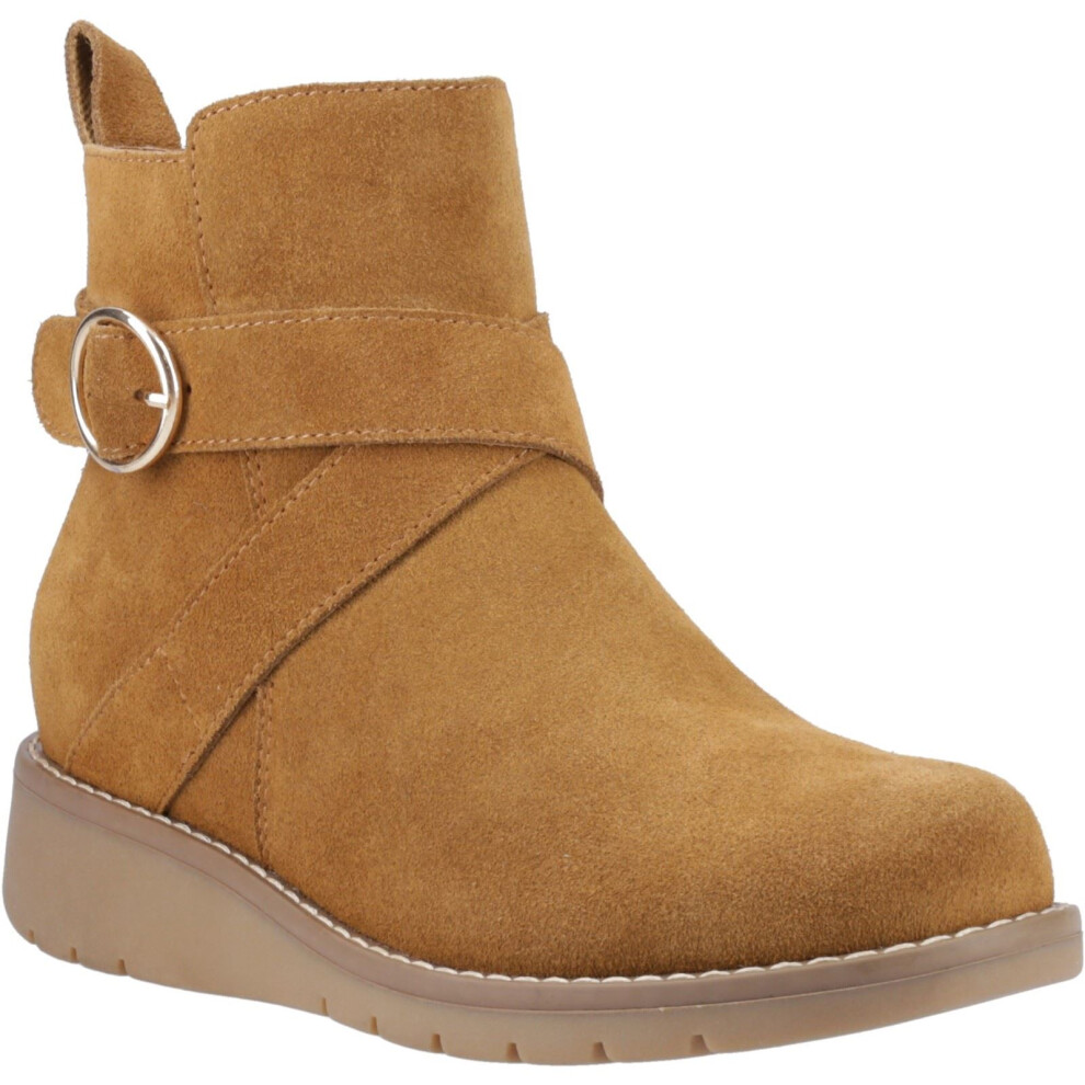 Hush Puppies (Brown, 3 (Adults')) Lyra Suede Women's Tan Winter Ankle Boots