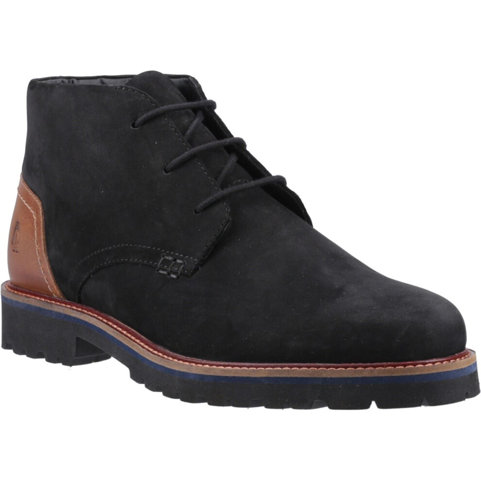 Hush Puppies (Black, 12 (Adults')) Moore Nubuck Men's Black Ankle Boots
