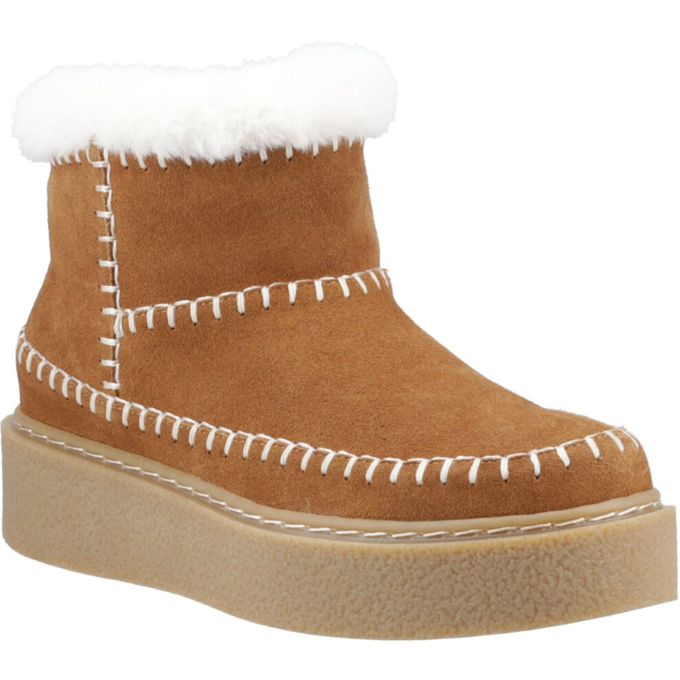 Hush Puppies (Brown, 8 (Adults')) Brielle Suede Women's Tan Winter Ankle Boots
