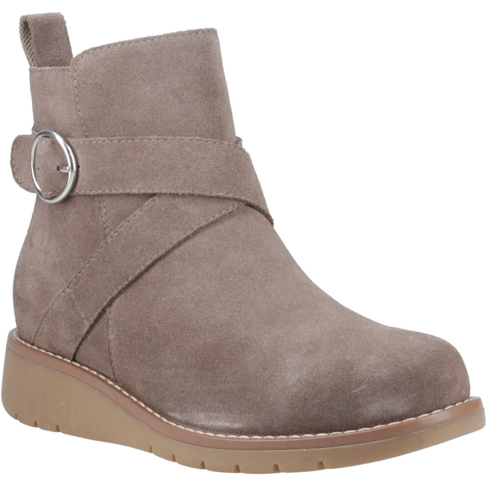 (Brown, 7 (Adults')) Hush Puppies Lyra Suede Women's Taupe Winter Ankle Boots