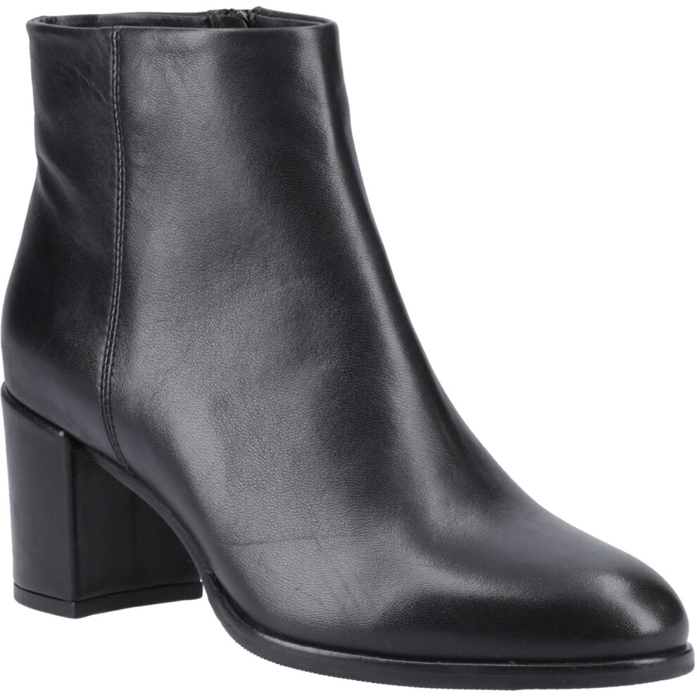 (Black, 3 (Adults')) Hush Puppies Claridy Leather Women's Black Heeled Ankle Boots