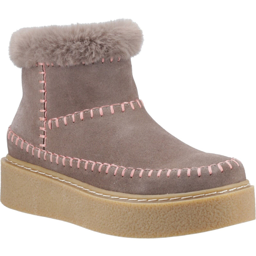 Hush Puppies Women's Taupe Brielle Stitch Boot In Size 8 - Image 4