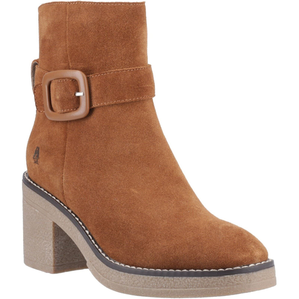 Hush Puppies (Brown, 6 (Adults')) Fearne Suede Women's Tan Heeled Ankle Boots