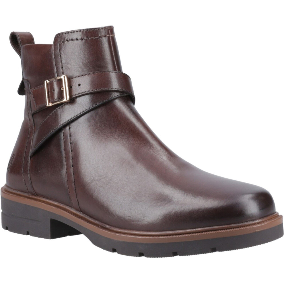 (Brown, 3 (Adults')) Hush Puppies Tove Leather Women's Brown Boots