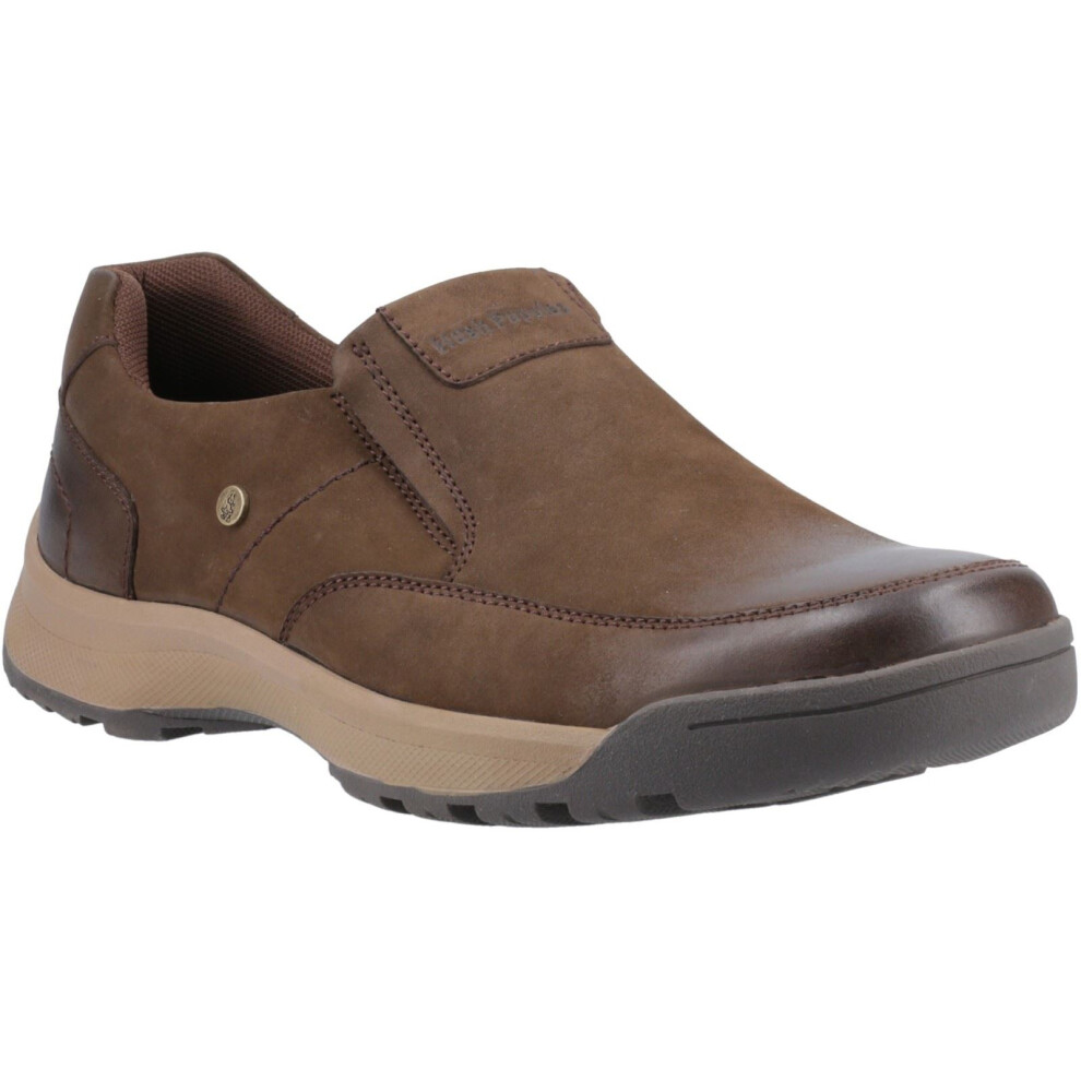 Hush Puppies (Brown, 11 (Adults')) Vaun Leather Men's Brown Loafers