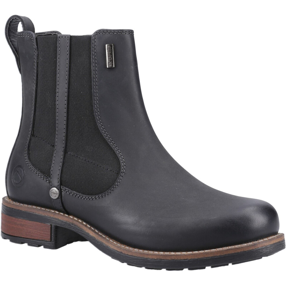 Cotswold (, 8 (Adults')) Notgrove Leather Women's Flat Chelsea Boots Black