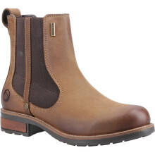 (Brown, 4 (Adults')) Cotswold Notgrove Leather Women's Brown Flat Chelsea Boots