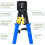 Professional EZ Pass Through Crimp Tool - Ratchet Crimper - Wire Stripper for Old Internet Connector 5