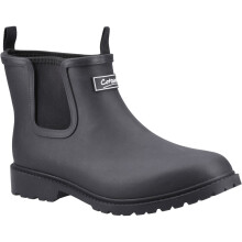 (Black, 12 (Adults')) Cotswold Barton TPR+Neoprene Men's Black Wellington Boots