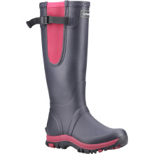 (Blue, 8 (Adults')) Cotswold Milton Rubber Women's Navy/Pink Wellington Boots