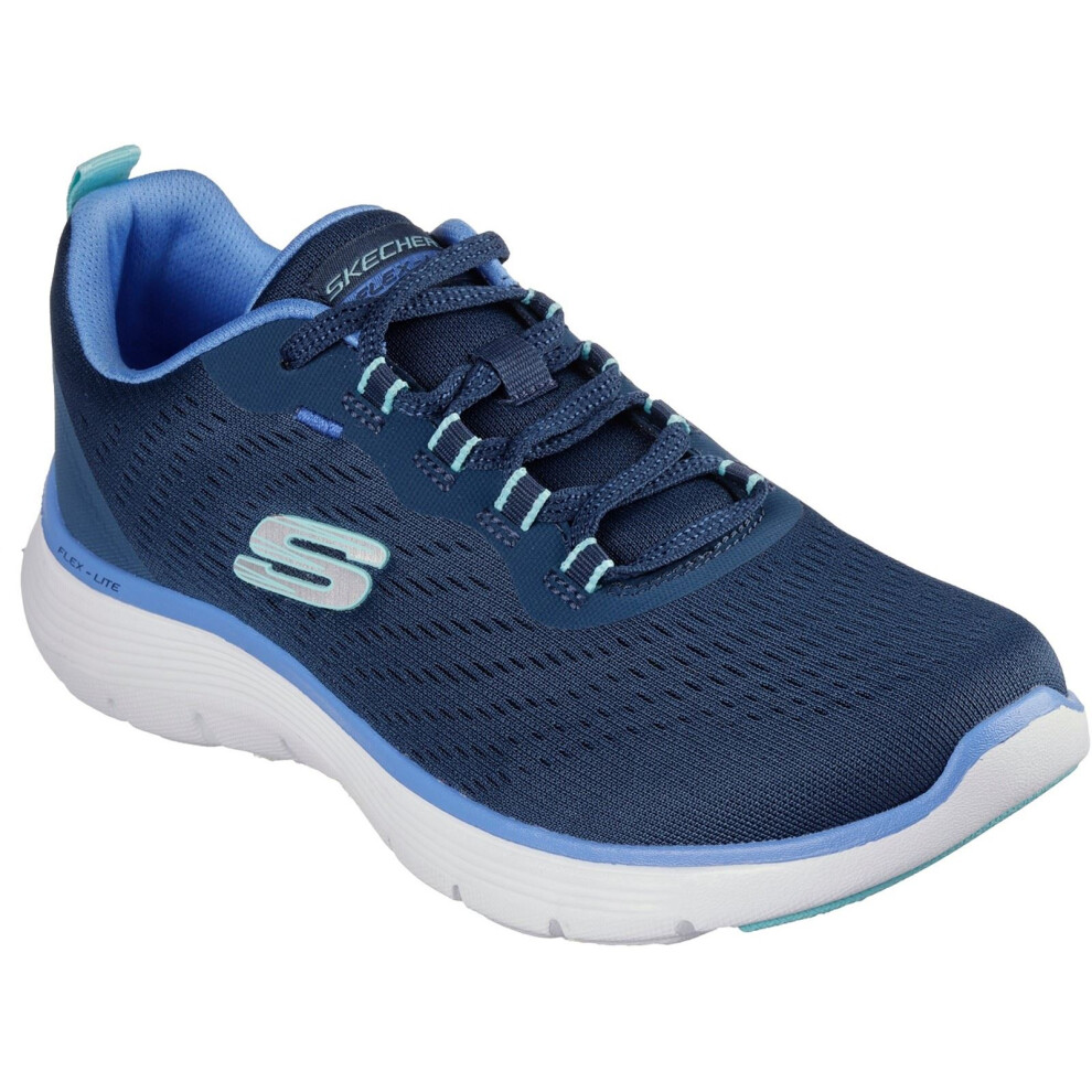 Skechers (Blue, 8 (Adults')) Flex Appeal 5.0 Textile Women's Navy/Blue Trainers