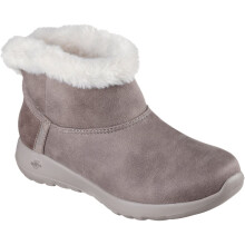 (Brown, 4 (Adults')) Skechers On-the-GO Joy Cozy Dream Polyester Women's Dark Taupe Winter Ankle Boots