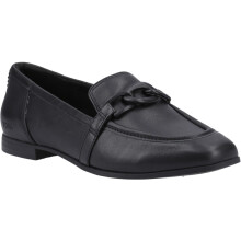 (Black, 5 (Adults')) TOMS Lynette Leather Women's Black Loafers