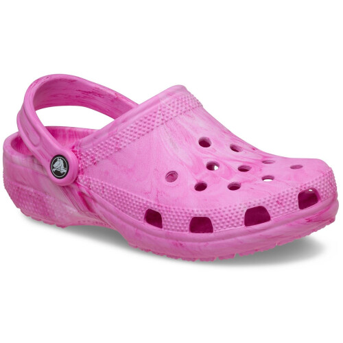Crocs (Pink, 4 (Adults')) Crocs Classic Marbled Clog Thermoplastic Pink/Multi Clogs