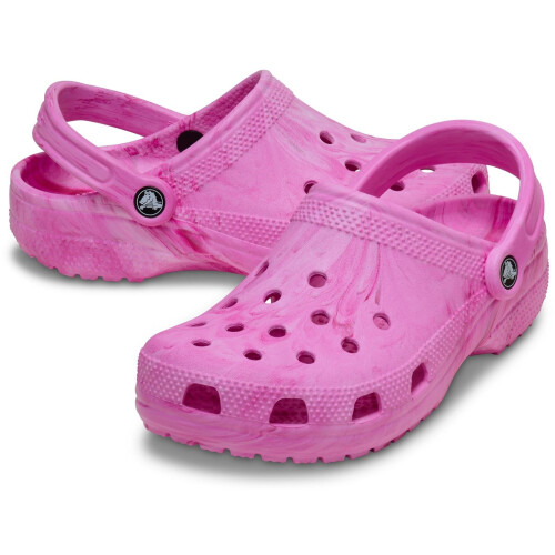 Crocs (Pink, 5 (Adults')) Crocs Classic Marbled Clog Thermoplastic Pink/Multi Clogs 2