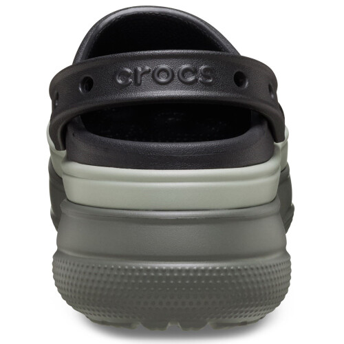 Crocs (Black, 5 (Adults')) Crocs Classic Stacked Thermoplastic Black Clogs 1