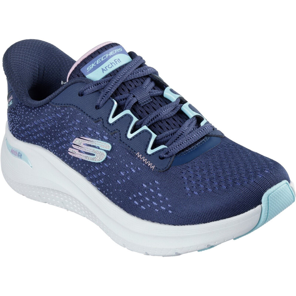 Skechers (Blue, 5 (Adults')) Arch Fit 2.0 Fresh Pace Textile Women's Navy/Multi Trainers