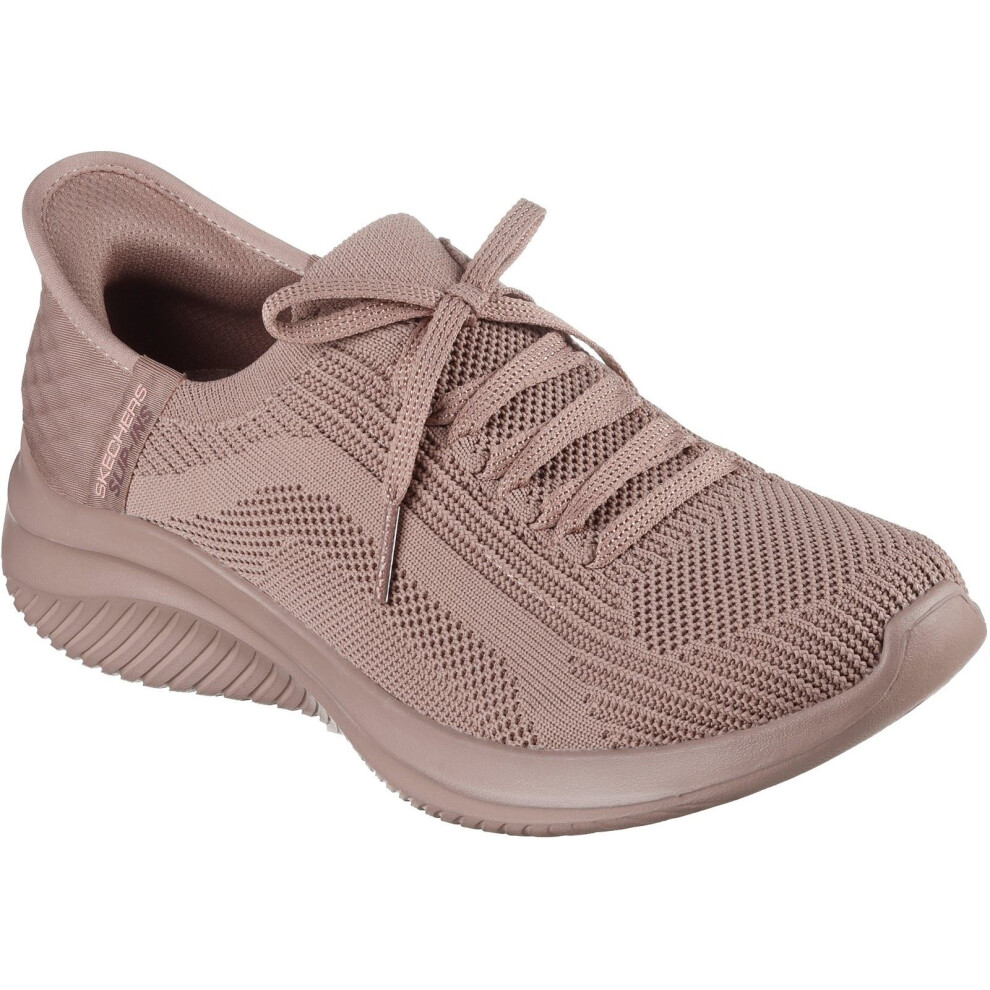 (Brown, 3 (Adults')) Skechers Ultra Flex 3.0 Pure Color Textile Women's Dark Taupe Trainers