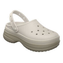 (Grey, 3 (Adults')) Crocs Classic Stacked Thermoplastic Chalk Clogs