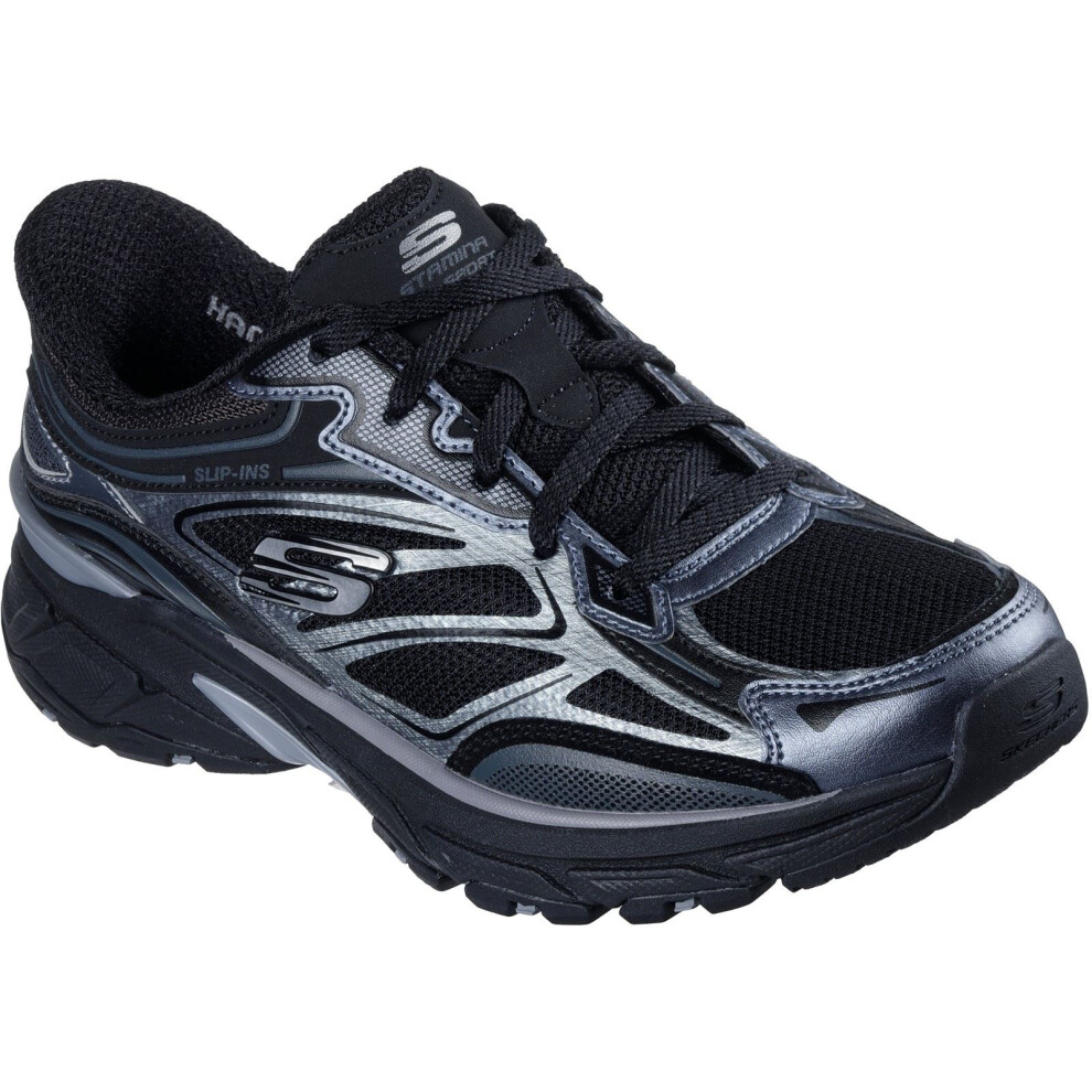 (Black, 4 (Adults')) Skechers Stamina Sport Women's Black Trainers