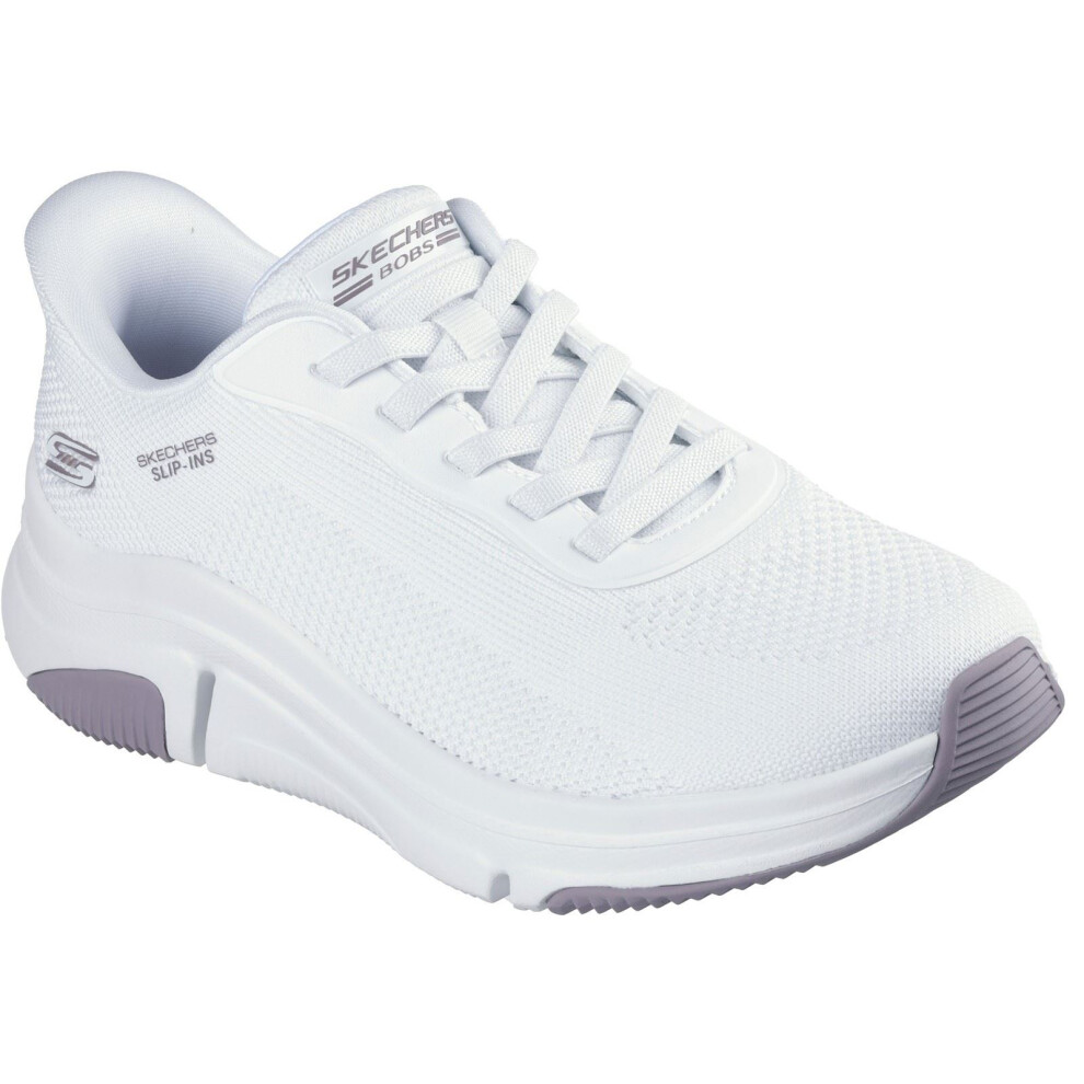 Skechers (White, 7 (Adults')) Bobs Sparrow Flex Too You Textile Women's White Trainers
