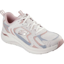 (Pink, 4 (Adults')) Skechers Arch Fit 2.0 Vintage Luxe Leather Women's Pink Trainers