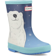 (Multicoloured, 4 (Adults')) Hunter Kids First Insulated Boot Rubber Polar Bear Wellington Boots