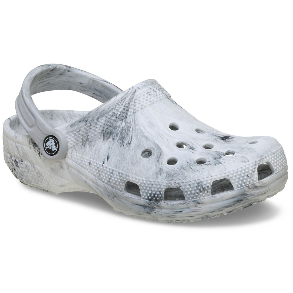 Crocs (Black, 5 (Adults')) Classic Marbled Clog Thermoplastic Black/White Clogs