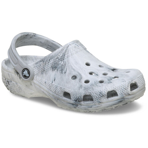 Crocs (Black, 7 (Adults')) Crocs Classic Marbled Clog Thermoplastic Black/White Clogs