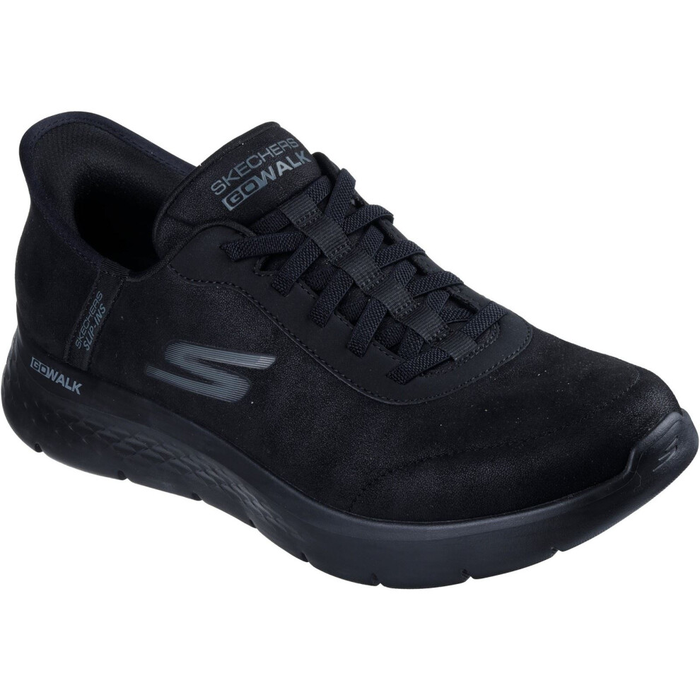 Skechers (Black, 8 (Adults')) Go Walk Flex Smooth Motion Textile Men's Black Trainers