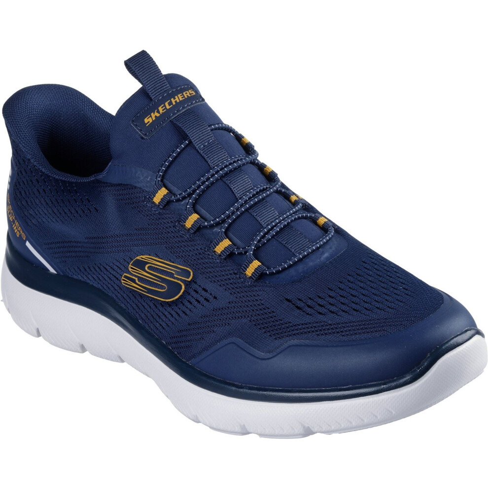 Skechers (Blue, 8 (Adults')) Summits Top Rate Textile Men's Navy/Yellow Trainers