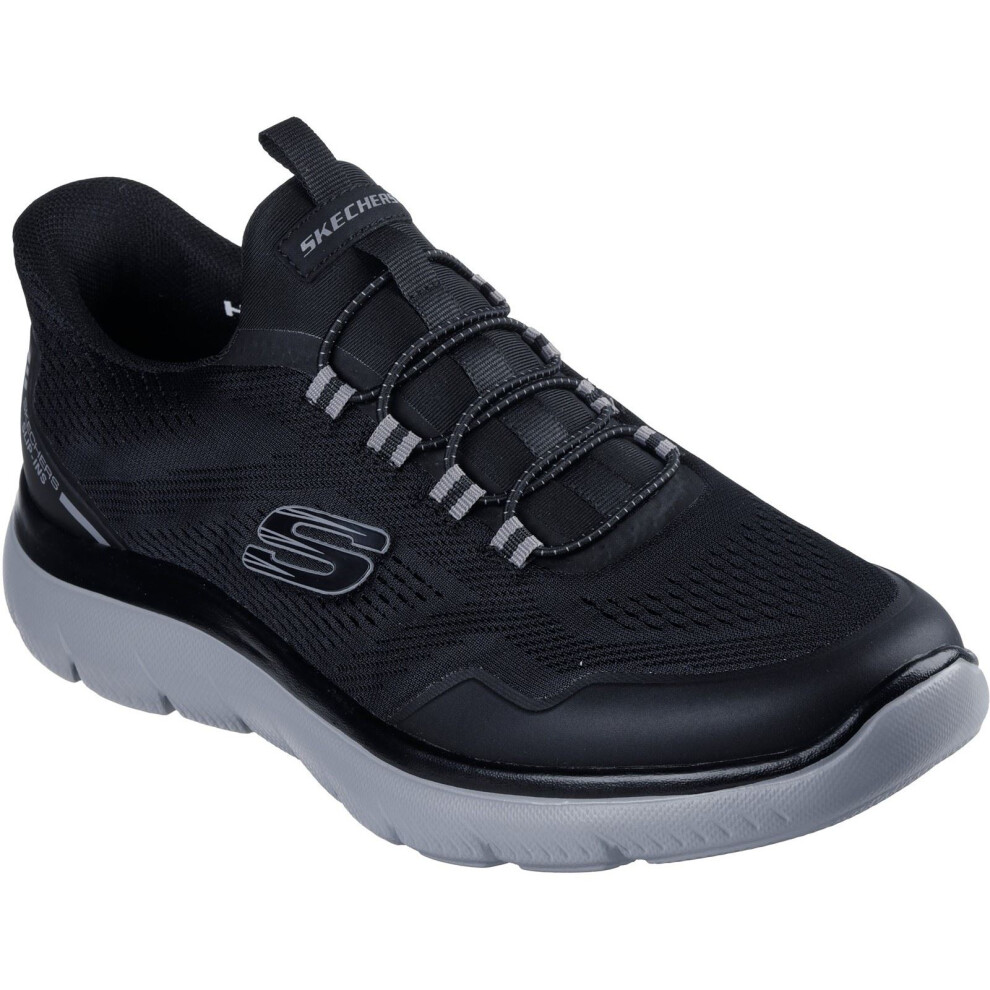 Skechers (Black, 10 (Adults')) Summits Top Rate Textile Men's Black/Charcoal Trainers