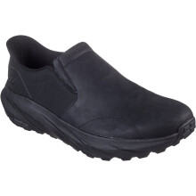 (Black, 12 (Adults')) Skechers Conner Rayne Leather Men's Black Loafers