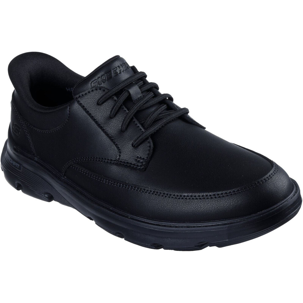 Skechers (Black, 12 (Adults')) Arch Fit Garza Rowan Leather Men's Black Lace-Up Shoes