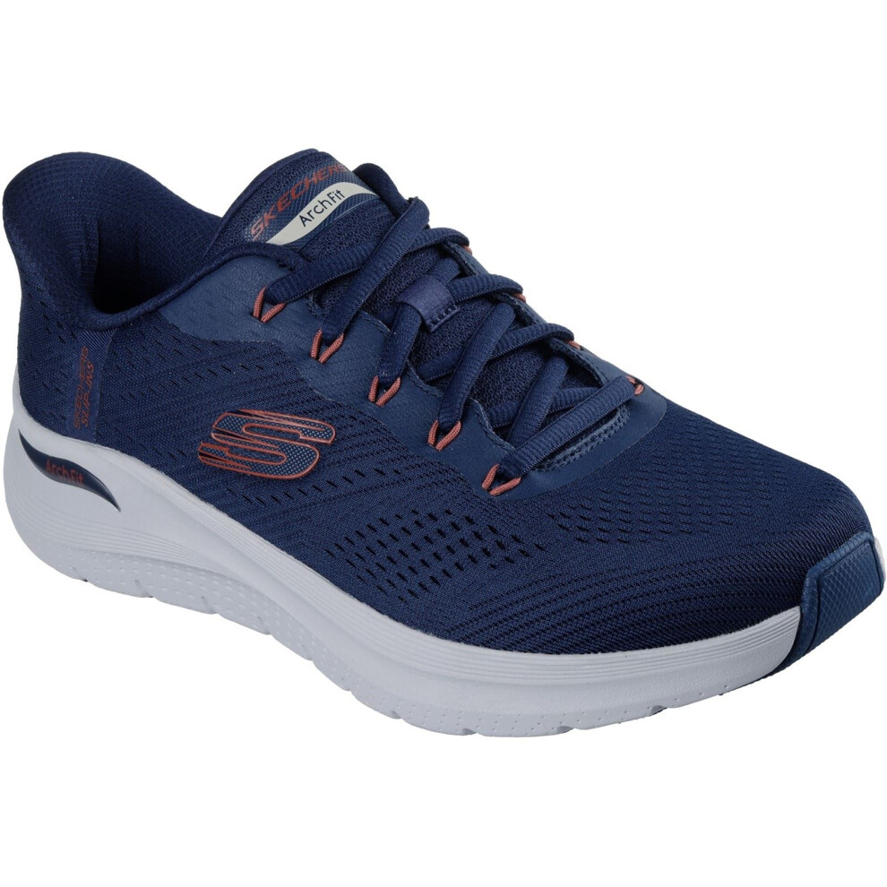 Skechers (Blue, 12 (Adults')) Arch Fit 2.0 Lestur Textile Men's Navy/Red Trainers