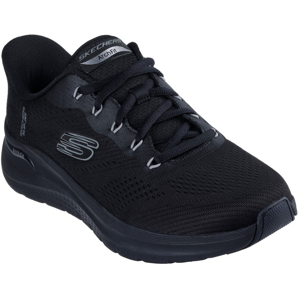 Skechers (Black, 7 (Adults')) Arch Fit 2.0 Lestur Textile Men's Black Trainers