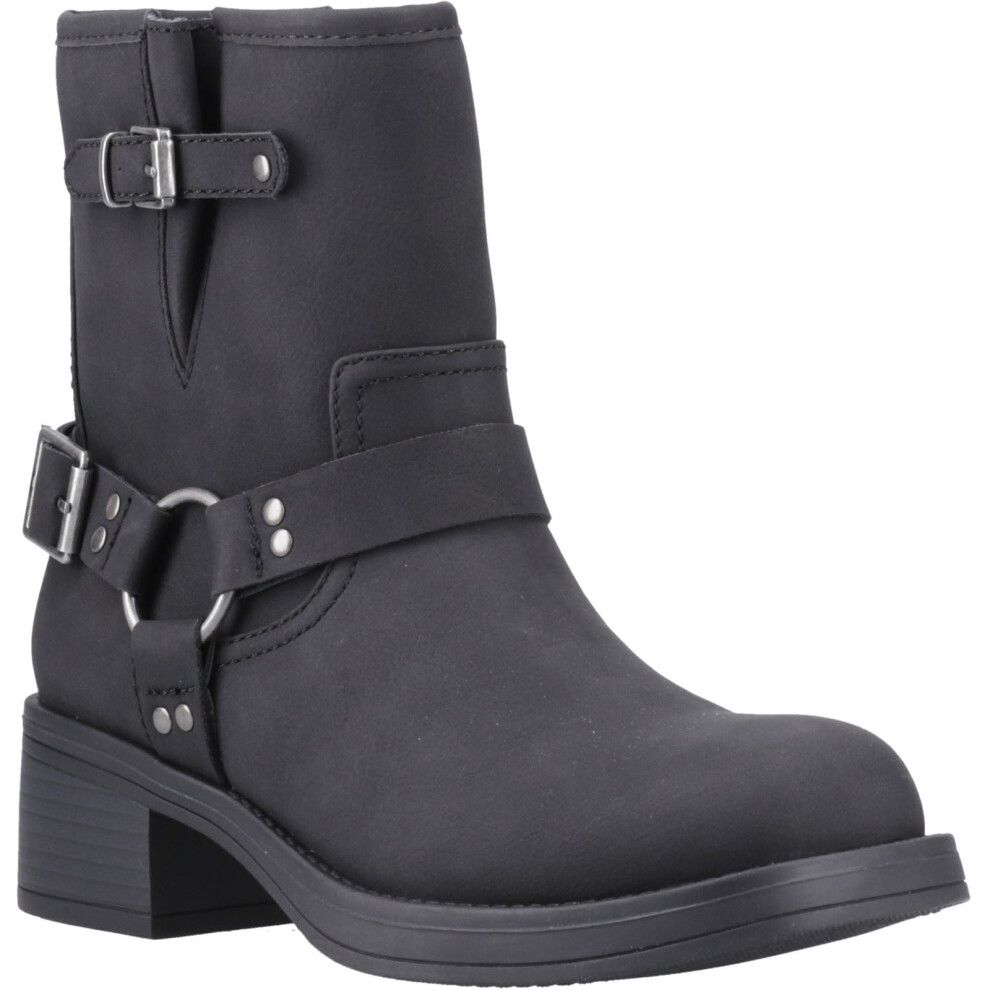 Rocket Dog (Black, 8 (Adults')) Nino Faux Leather Women's Black Heeled Ankle Boots