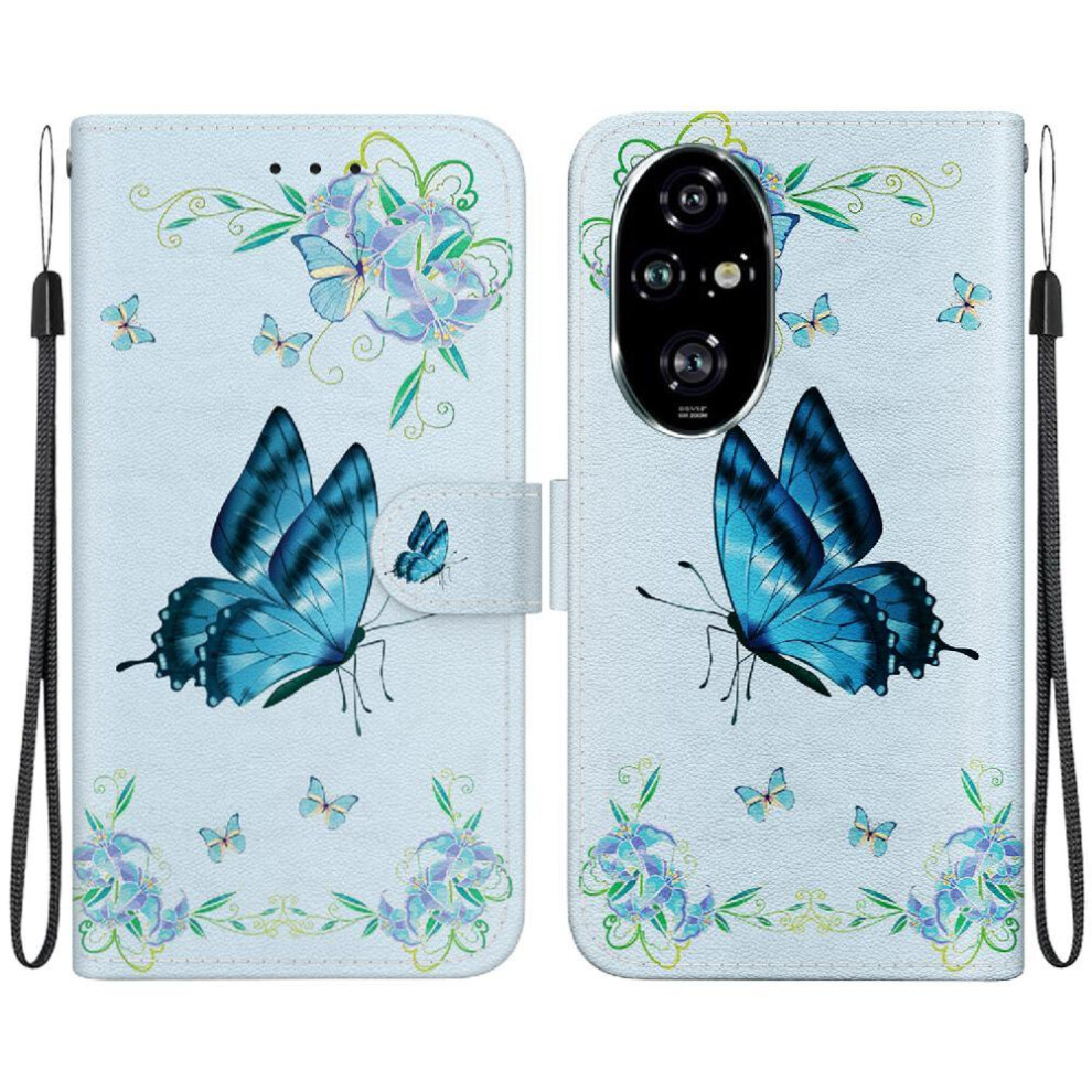 (C11 ) Case For Honor 200 Pro 5G Card Slots Magnetic Closure Butterfly Flower Painted Pu Leather Wallet 764563589203